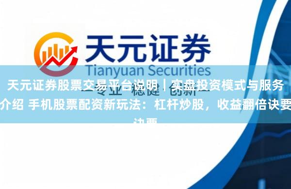 天元证券股票交易平台说明｜实盘投资模式与服务介绍 手机股票配资新玩法：杠杆炒股，收益翻倍诀要